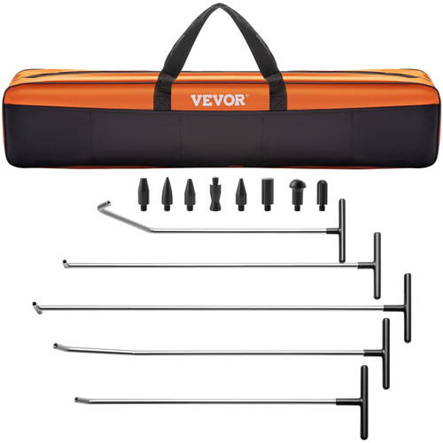 VEVOR Rods Dent Removal Kit, 13 Pcs Paintless Dent Repair Tool, 5 Pcs Stainless Steel Dent Rods, 8  E415-QCAHXFQTJQG138SKBV0