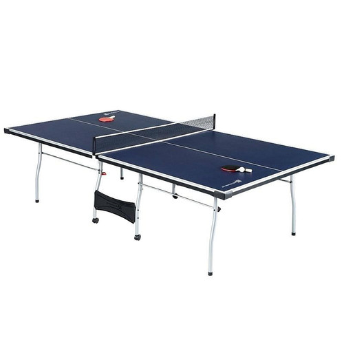 Official Tournament Grade Blue Foldable Indoor Table Tennis Table with Paddles and Balls Q280-TENIS60F1849