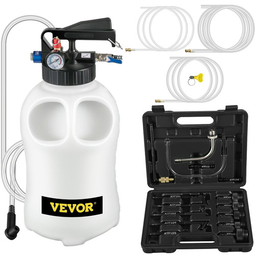 VEVOR Transmission Fluid Pump 2 Way Manual ATF Refill System Dispenser, Oil and Liquid Extractor 10 E415-QCBSX10L14ATFBDV9V0