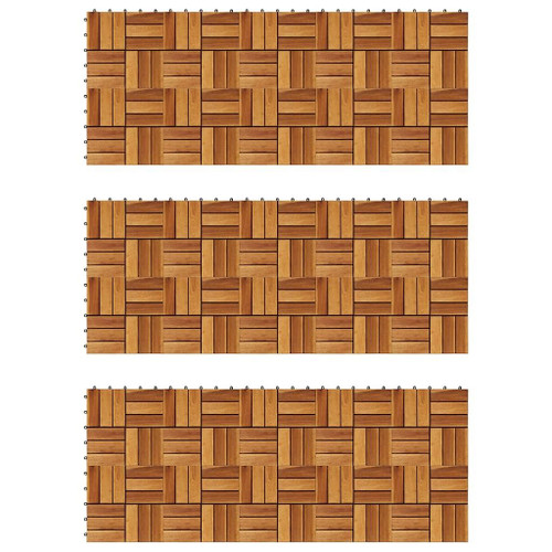 vidaXL Decking Tiles 11.8"x11.8" Acacia Set of 30 A949-271793