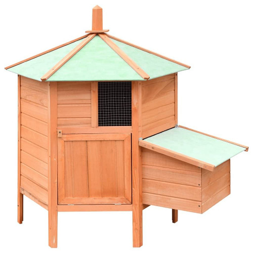 vidaXL Chicken Cage Solid Pine & Fir Wood 49.6"x46.1"x49.2"