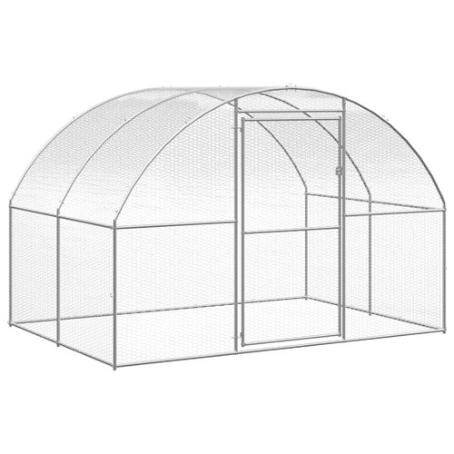 vidaXL Outdoor Chicken Coop 9.8'x6.6'x6.6' Galvanized Steel