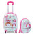 2 Pieces 12 Inch 16 Inch Green ABS Kids Suitcase Luggage Set - Color: Pink