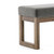 Modern Wood Frame Accent Bench Ottoman with Grey Upholstered Fabric Seat Q280-SHMLOBG1532581