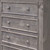 37" Gray Solid Wood Five Drawer Chest N270-524584