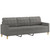 vidaXL 3-Seater Sofa Dark Gray 82.7" Fabric A949-348630