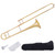 B Flat Trombone Golden Brass with Mouthpiece - Color: Golden D681-MU10024