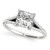 Size: 8 - 14k White Gold Princess Cut Split Shank Diamond Engagement Ring (1 1/8 cttw) P150-51876-8