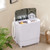 17.6 lbs Portable Washing Machine with Drain Pump-Black - Color: Gray D681-FP10587US-DK