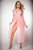 2pc Empire Waist Laced Sheer Dress & Panty B954-D2206 Baby Pink