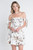 Women's Off Shoulder Smocked Floral Tie Romper T396-EA834517251-WGF-S