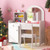 Kids Vanity Table and Chair Set with Shelves Drawer and Cabinet-Pink B593-HY10160