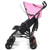 Foldable Twin Baby Double Stroller Ultralight Umbrella Kids Stroller-Pink - Color: Pink D681-BB5681PI