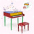 30-Key Wood Toy Kids Grand Piano with Bench and Music Rack-Multicolor - Color: Multicolor D681-MU10035CL