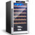 20 Inch Wine Refrigerator for 33 Bottles and Tempered Glass Door-Silver - Color: Silver D681-JV10090US-SL