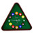 21" Triangle Green Resin Analog Billiards Wall Clock N270-469064