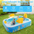 Inflatable Swimming Pool Duck Themed Kiddie Pool with Sprinkler for Age Over 3-Blue B593-NP10336US