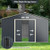 11 x 8 Feet Metal Storage Shed for Garden and Tools with 2 Lockable Sliding Doors-Gray B593-GT3733+