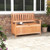 48 Inch Patio Wood Storage Bench with Slatted Backrest B593-JV11267