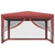 vidaXL Party Tent with 4 Mesh Sidewalls Red 13.1'x13.1' HDPE A949-319255