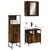 vidaXL 3 Piece Bathroom Cabinet Set Smoked Oak Engineered Wood A949-3214757