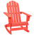 vidaXL Patio Rocking Adirondack Chair Solid Fir Wood Red A949-315883