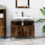 vidaXL Bathroom Sink Cabinet Smoked Oak 31.5"x11.8"x23.6" Engineered Wood A949-842443