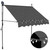 vidaXL Manual Retractable Awning with LED 78.7" Anthracite A949-145864