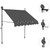 vidaXL Manual Retractable Awning with LED 78.7" Anthracite A949-145864