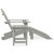 vidaXL Patio Adirondack Chair with Ottoman&Table Solid Fir Wood Gray A949-315930