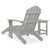 vidaXL Patio Adirondack Chair with Ottoman&Table Solid Fir Wood Gray A949-315930