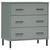 vidaXL Sideboard with 3 Drawers Gray 30.3"x15.7"x31.3" Solid Wood OSLO A949-350980