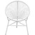 vidaXL Patio String Moon Chair Poly Rattan White A949-42072