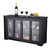 Black Sideboard Buffet Dining Storage Cabinet with 2 Glass Sliding Doors Q280-BHDTE747513