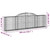 vidaXL Arched Gabion Baskets 2 pcs 118.1"x11.8"x31.5"/39.4" Galvanized Iron A949-3146503