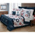 Twin Size Modern Coastal Anchor Polyester Reversible Quilt Set Q280-TWAQ5522