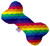 Scalloped Rainbow 10 inch Bone Dog Toy