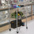 3-Tier Rolling Utility Cart with Handle Bar and Adjustable Shelves - Color: Silver