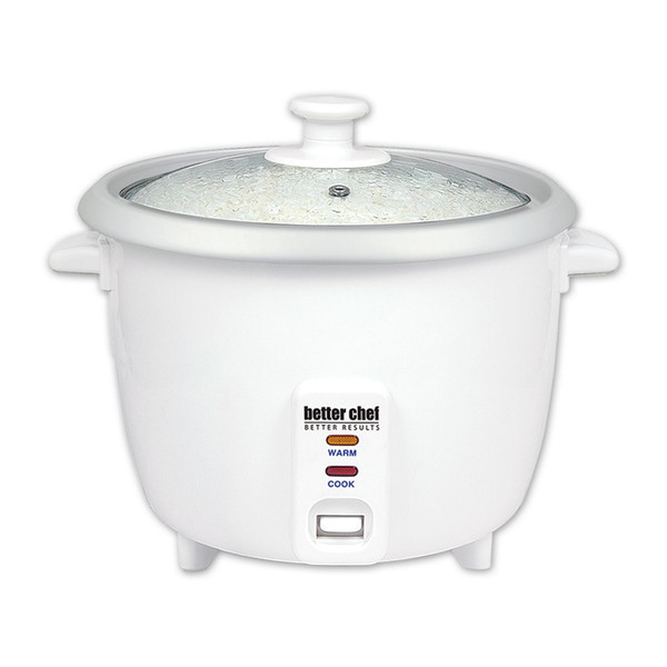 Better Chef IM-400 8-Cup (16-Cups Cooked) Automatic Rice Cooker in White D970-IM-400