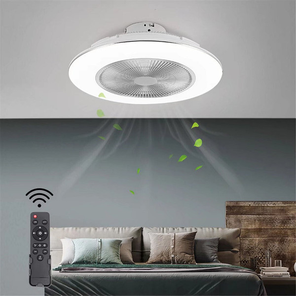 White Stylish LED Ceiling Lamp And Fan N270-475193