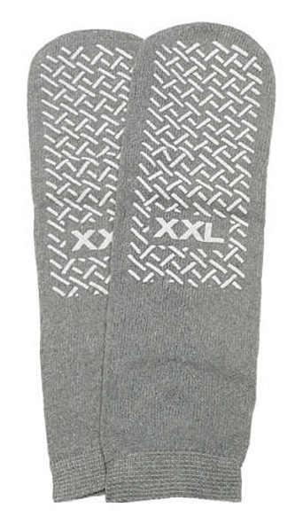 Slipper Socks; XXL Grey Pair Men's 12-13 B731-10606E