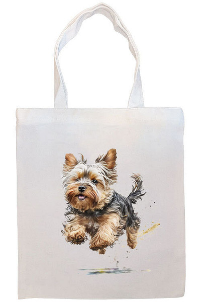 Yorkie Canvas Tote Bag Style3 S528-Tote-YRK-ST3