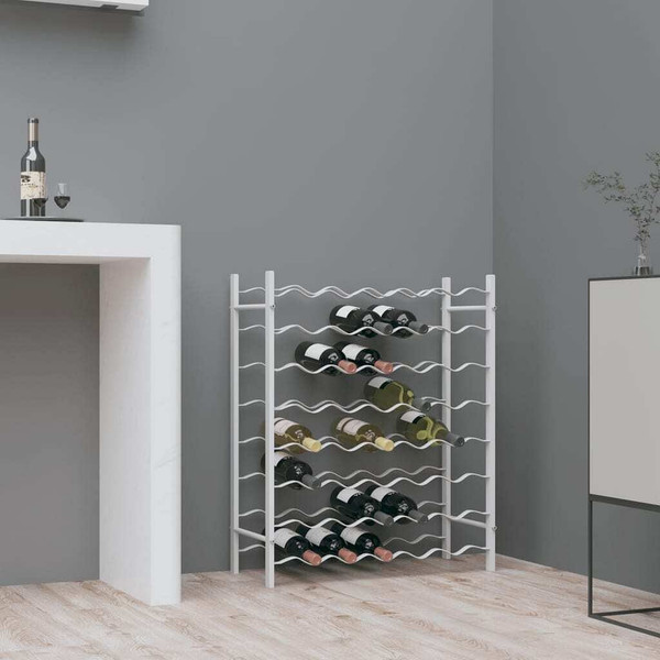 vidaXL Wine Rack for 48 Bottles White Metal A949-340908