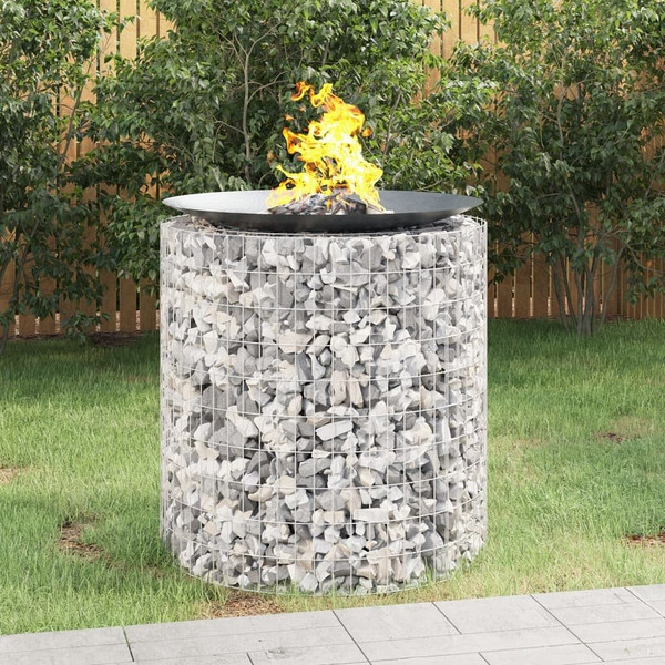 vidaXL Gabion Fire Pit  39.4" Galvanized Iron A949-153561