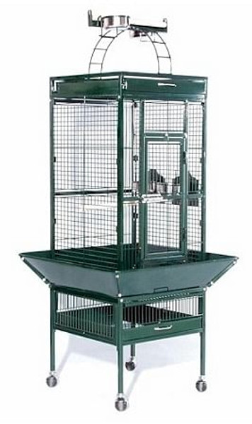 Small Wrought Iron Select Bird Cage - Chalk White