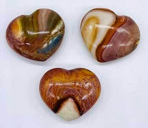 1 1/4" Jasper, Polychrome heart