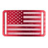 Grip 6 Belt Buckle Flag Red