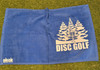 Carbella Designs Towel Disc Golf White on Blue