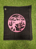 Carbella Designs Towel Sasquatch Pink on Black