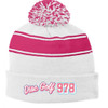 Disc Golf 978 Beanie Pink-White with pompom